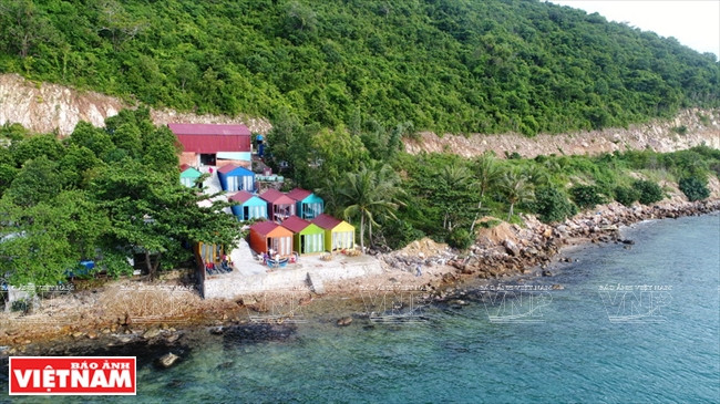 Maisons de repos sur la plage.