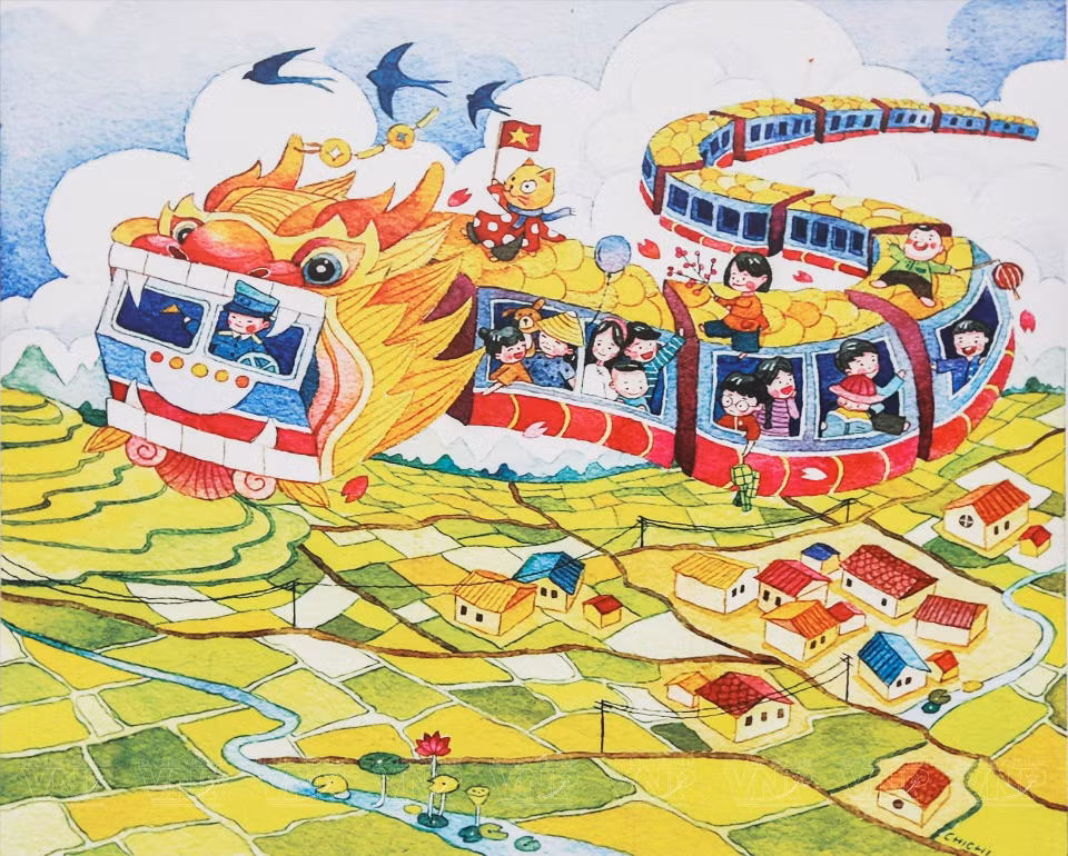  Les œuvres illustratives captivent les spectateurs avec leurs points de vue intéressants et amusants. Photo : VNA 