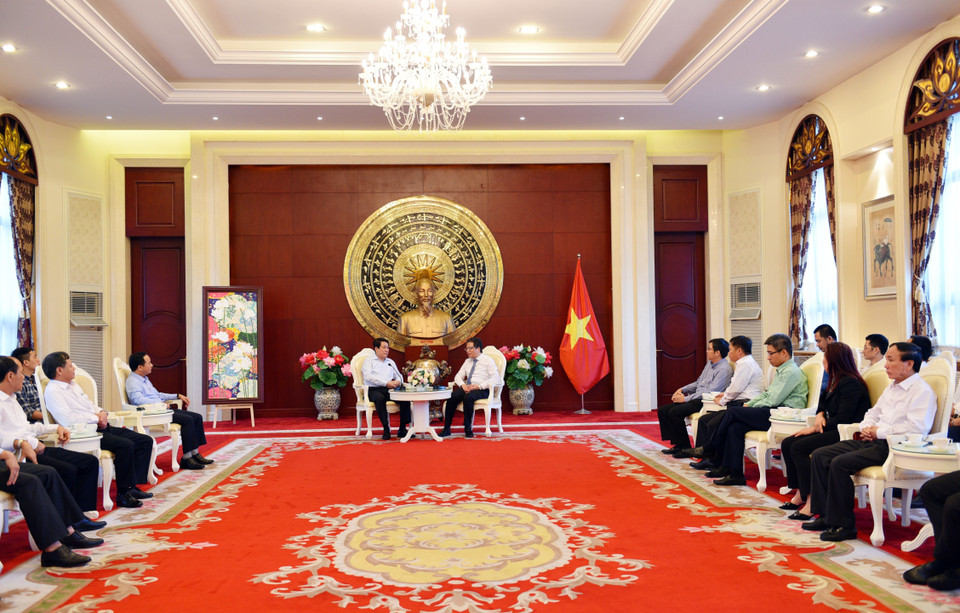 La délégation de l’Armée populaire du Vietnam à l'ambassade du Vietnam à Pékin.