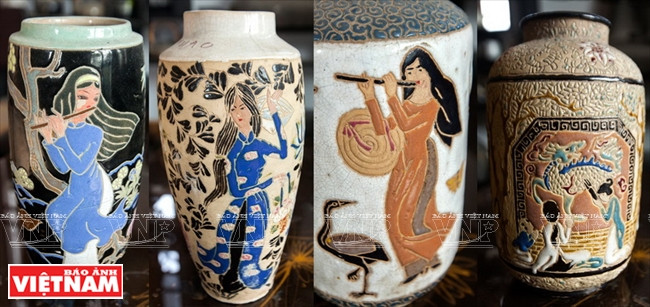 Motifs décoratifs sur des céramiques de Biên Hoa.