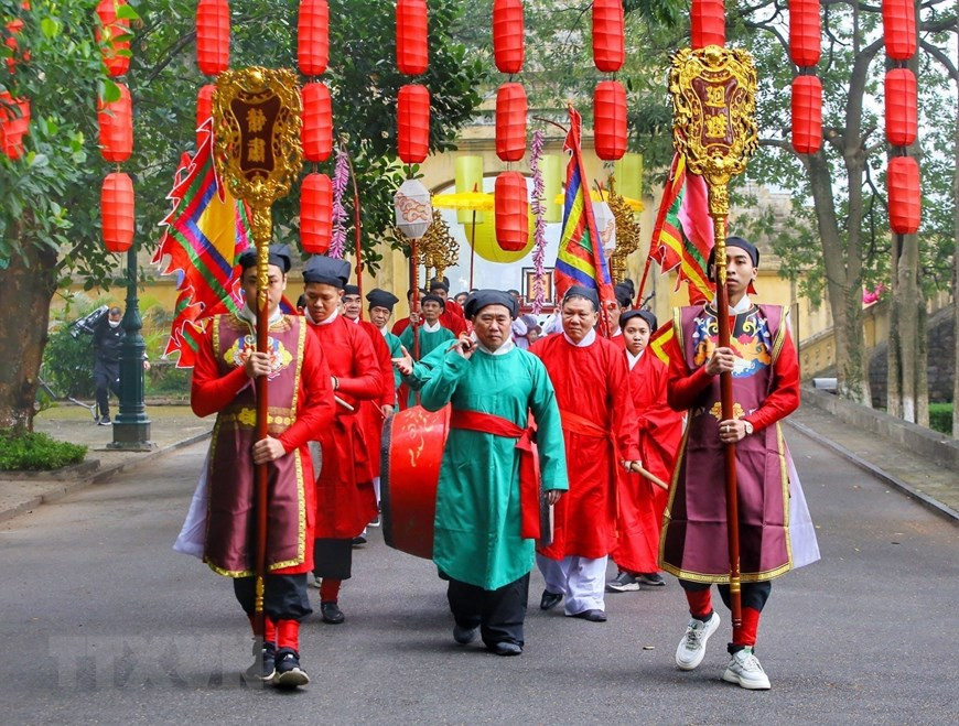 Le cortège du "Ngự lịch". Photo: VNA