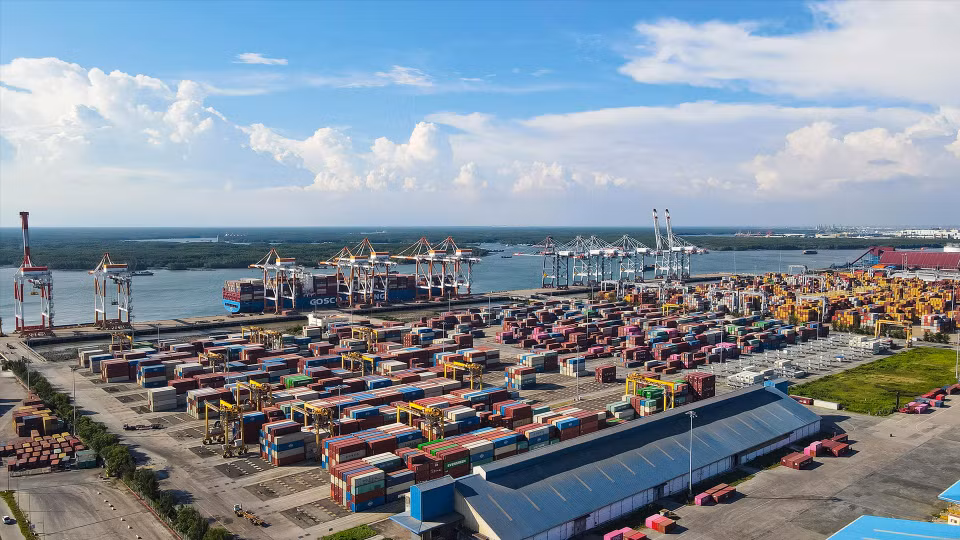 Le système d'entrepôt de marchandises d'import-export au port de Tan Cang-Cai Mep Thi Vai appartient au terminal international de Cai Mep-Thi Vai.