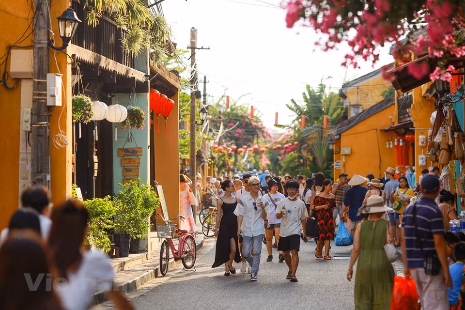 Au cours des dernières années, la communauté des entreprises touristiques de Hôi An s’est lancée dans une démarche durable et verte pour promouvoir l’image d’une ville patrimoniale, sûre et respectueuse de l’environnement. La pollution est le revers de la médaille pour le secteur touristique. Il est temps de restructurer le tourisme de Hôi An. Il faut abandonner les vieilles méthodes, appliquées depuis plus de 20 ans, pour adopter des modèles plus bénéfiques: le tourisme vert associé à l’agriculture propre par exemple. De nos jours, Hôi An a réussi à mettre en place cinq modèles de tourisme vert. Une soixantaine d’entreprises touristiques locales se sont engagées à bannir les déchets en plastique. D’ici à 2025, une bonne centaine devraient recevoir le label «entreprises vertes». Photo : VNPlus