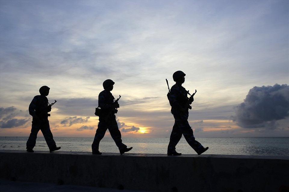 L'oeuvre "Khúc quân ca Trường Sa" (Chant militaire de Truong Sa) de Tran Thành.