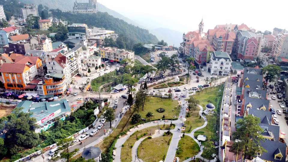 Une vue aérienne de Tam Dao. Photo: VNA