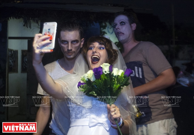 Prise de vue avec les spectateurs.