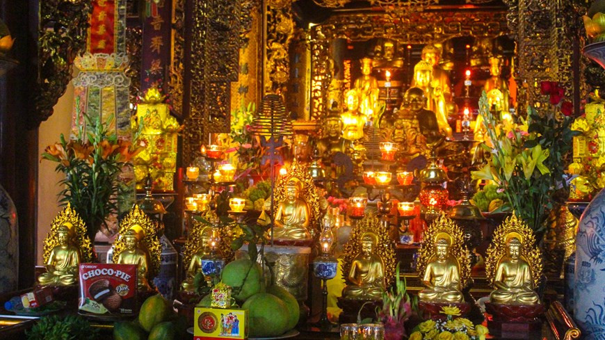 Dès sa fondation, les années 544 et 548, la pagode s’appelait «Khai Quoc» (Fondation nationale). Au 15e siècle, elle a été renommée « Tran Quoc » (Défense nationale). Photo: Vietnam+