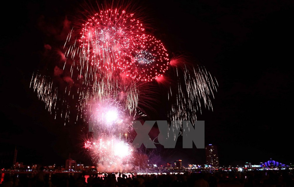 Les feux d'artifice à Da Nang.