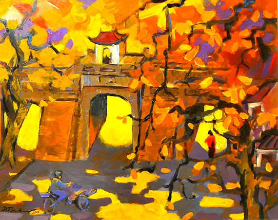 Oeuvre « Hanoi en automne » de Van Thân.