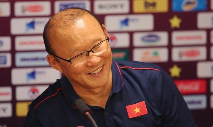 L'entraineur Park Hang-seo a exprimé sa satisfaction lors de la conférence de presse après le match. Photo: VNA