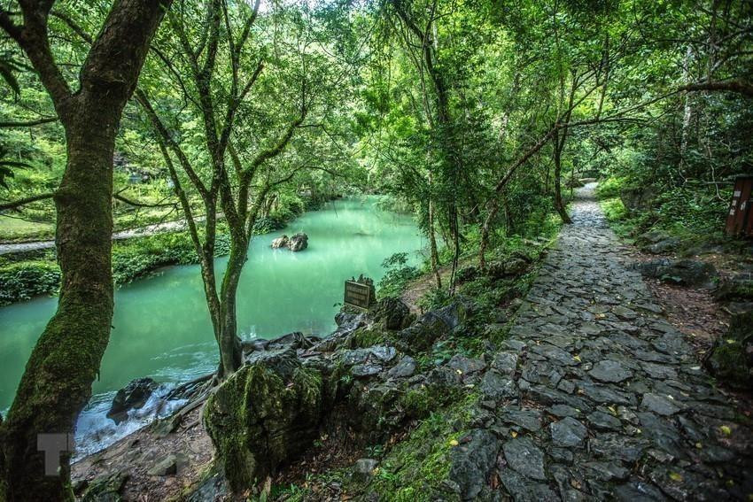 La zone historique de Pac Bo, vestige national spécial, est située dans la commune de Truong Ha, district de Ha Quang. Photo: VNA 
