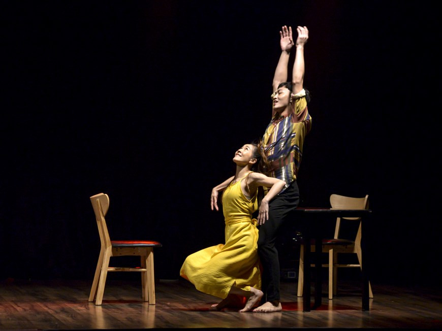 L'oeuvre reflète la vie contemporaine dans la mégapole du Sud. Photo: Vietnam+