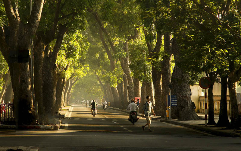 À Hanoï, vous devriez commencer votre journée en vous levant tôt pour aller vous promener autour du lac Hoan Kiem, jouer au badminton, participer à une séance de yoga ou faire une promenade sur les rives du fleuve Rouge, près du pont Long Bien.
