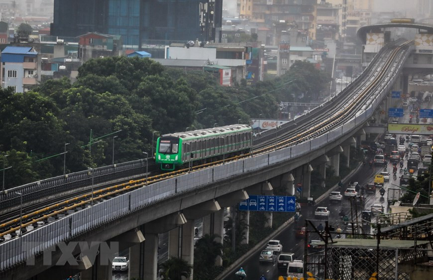 Actuellement, Hanoï a préparé suffisamment de conditions pour recevoir le transfert conditionnel du projet de la ligne ferroviaire urbaine Cat Linh-Ha Dong et démarrer les opérations commerciales. Photo: VNA