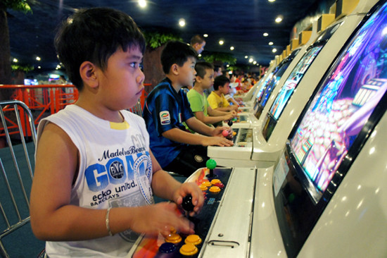 …ainsi que de nombreux jeux vidéo d'arcade pour les enfants.