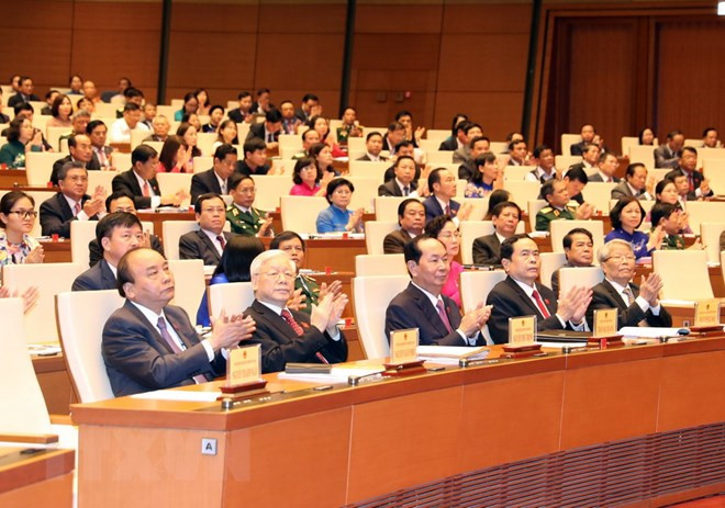  Les dirigeants du Parti et de l’Etat participent à la cérémonie d’ouverture de la 5e session. 
