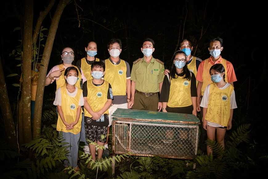 Implanté sur un terrain karstique occupé à 75% par des rochers et pitons calcaires s’élevant jusqu’à 600 m au-dessus du niveau des océans, le Parc national de Cuc Phuong regorge de grottes magnifiques. Certaines conservent les traces d’hommes préhistoriques qui y vivaient il y a de 7.500 à 12.000 ans. Des objets façonnés, datés de cette époque, ont été retrouvés dans de nombreuses cavernes du parc ainsi que des sépultures humaines, des haches en pierre, des lances aux pointes faites d’os, des couteaux en coquille d’huître et même des outils pour le meulage. En 2000, le fossile complet d’un animal vertébré a été exhumé. Selon la conclusion initiale du paléontologue de l’Institut de la biologie du Vietnam, il s’agit d’un reptile fossilisé qui vivait ici il y a de cela 200 à 230 millions d’années. Photo : VietnamPlus