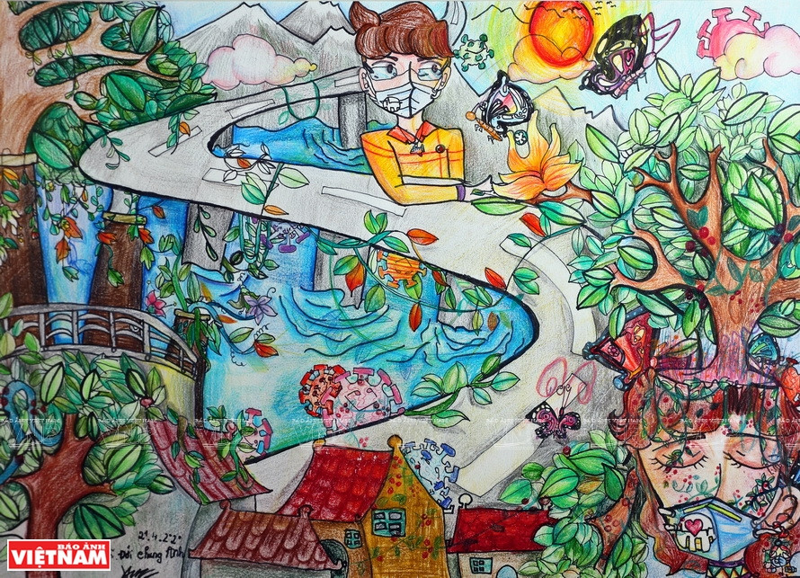 L'œuvre "Histoires parallèles au SARS-CoV-2". Photo: VNP 