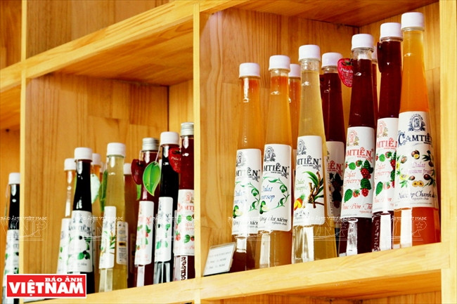 Les jus servis au Green Box proviennent de fruits cultivés dans la ferme toute proche.