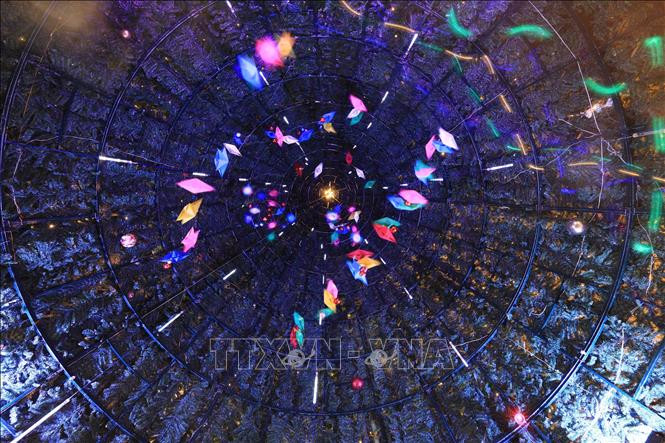 Le sapin de la cathédrale Saint-Joseph. Photo : VNA