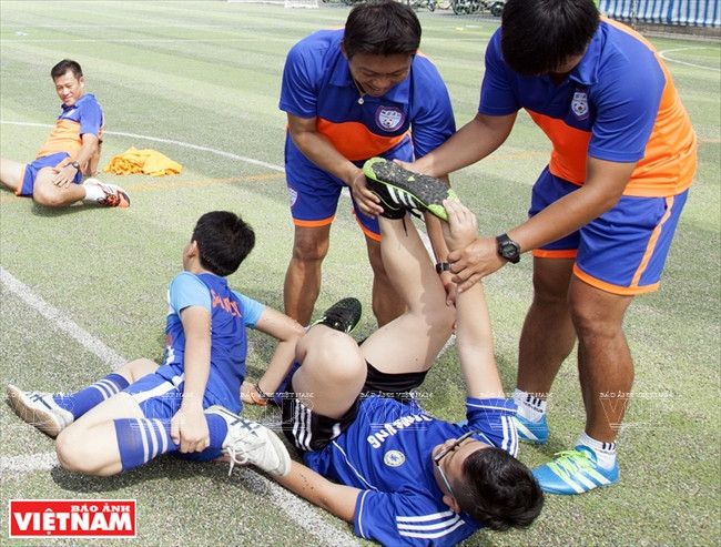 A chaque entraînement, les joueurs donnent le meilleur d’eux-mêmes.