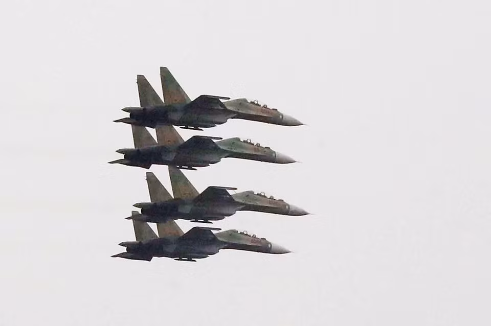 La démonstration d’avions de combat de l'Armée populaire du Vietnam. Photo: VNA