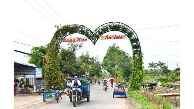 L'entrée du village floral de Sa Dec