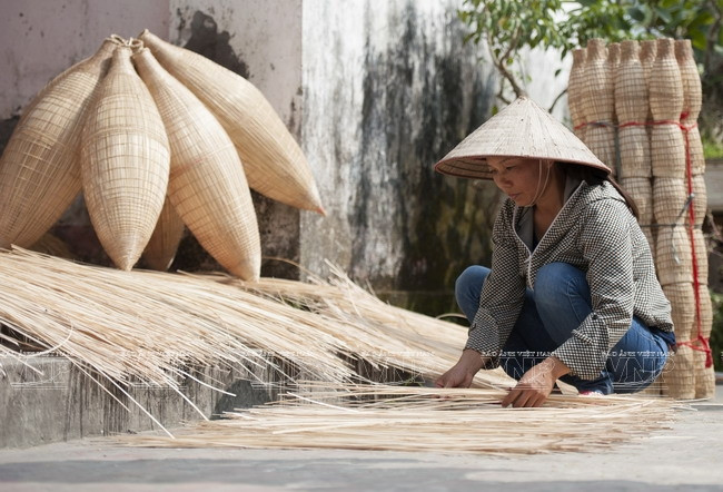Les brins sont séchés au soleil pour être solides.