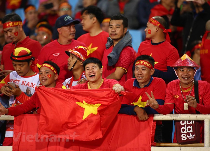  Avec ce résultat, l’équipe vietnamienne continue de dominer le groupe G avec 11 points (3 victoires et 2 nuls). Photo: Vietnam+