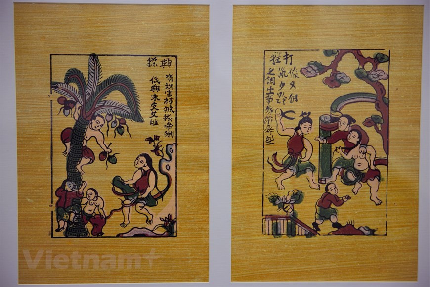  A l’heure actuelle, le Vietnam prépare un dossier pour l’inscription de l’art populaire des estampes Dông Hô sur la Liste du patrimoine culturel immatériel de l’humanité nécessitant une sauvegarde urgente. Photo: Vi Dieu/Vietnamplus