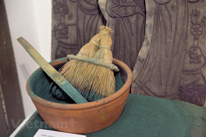 Outils pour la création des estampes populaires de Dông Hô. Photo: Vi Dieu/Vietnamplus