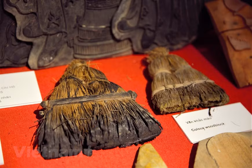  Outils pour la création des estampes populaires de Dông Hô. Photo: Vi Dieu/Vietnamplus 