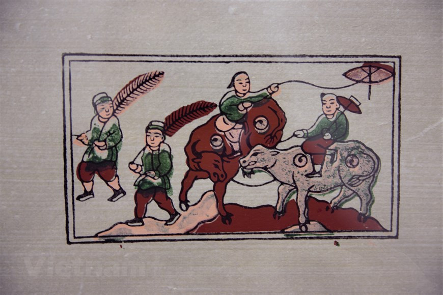 Un tableau présenté lors de l'exposition. Photo: Vi Dieu/Vietnamplus