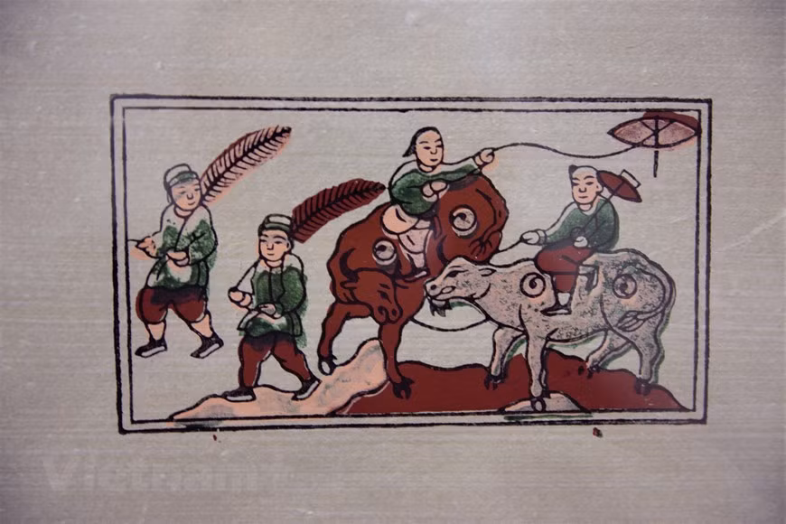 Un tableau présenté lors de l'exposition. Photo: Vi Dieu/Vietnamplus 