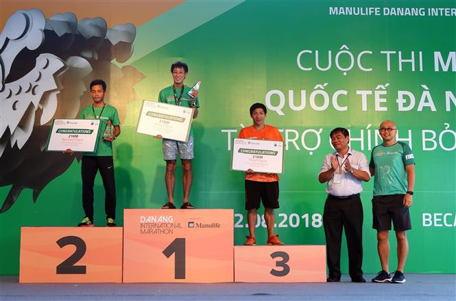 En 21km masculin, le Japonais Hiroki Nakajima est arrivé premier, les Vietnamiens Nguyen Dang Khoa et Doan Ngoc Hoang, deuxième et troisième.