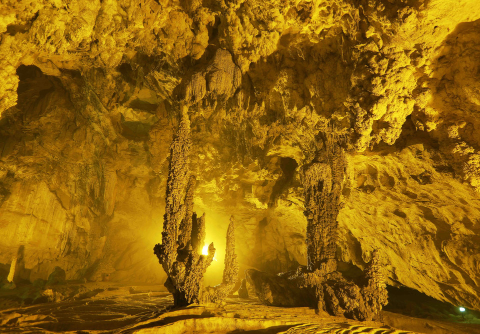 Des chercheurs ont déclaré que cette grotte calcaire contient de nombreux fossiles de coraux et de crinoïdes. Elle faisait partie d'une ancienne mer qui existait il y a environ 400 millions d'années. Photo: VNA