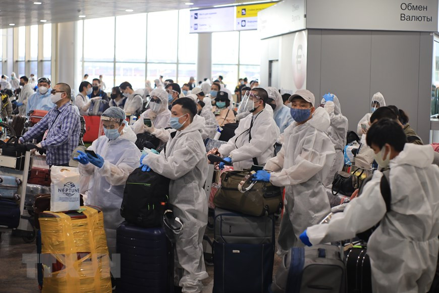 Un vol transportant plus de 300 Vietnamiens en Russie a décollé de l'aéroport de Sheremetyevo, à Moscou, le 12 mai.