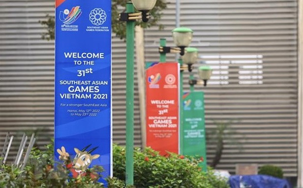 Des affiches sur les SEA Games 31.