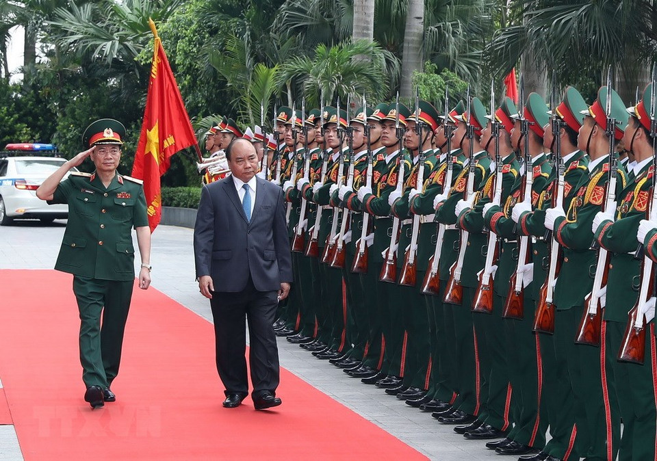 La cérémonie d'accueil en l'honneur du Premier ministre Nguyen Xuan Phuc 