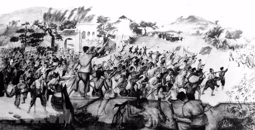  La poussée révolutionnaire 1930-1931 sous la direction du Parti dont l'apogée était le mouvement soviétique de Nghe Tinh, a ébranlé la domination de l'impérialisme français et ses hommes de main, créant des zones révolutionnaire dans certaines régions. Photo : Archives/VNA 