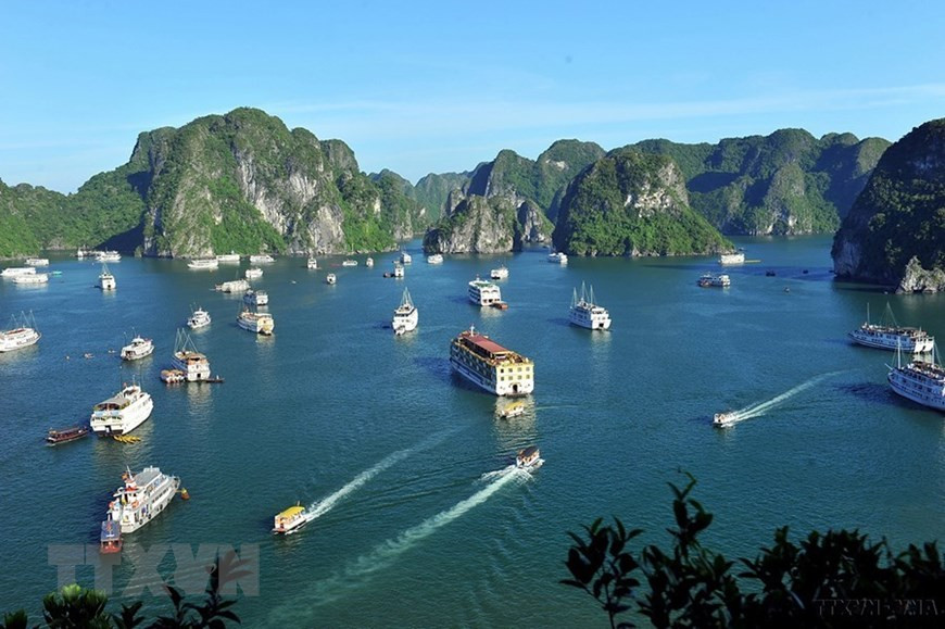  La baie de Ha Long a été inscrite par l’UNESCO au patrimoine naturel mondial en 1994 pour ses valeurs paysagères, et en 2000 pour ses valeurs géologiques et géomorphologiques. Photo: VNA