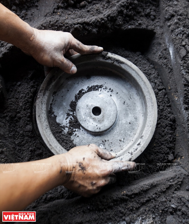 Installation du moule.