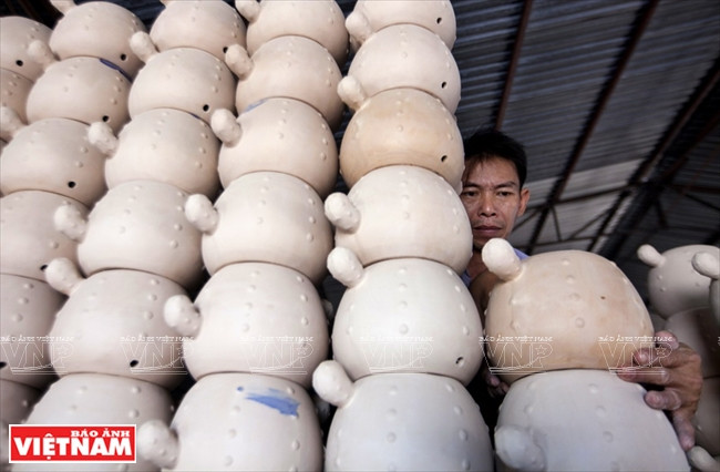 Les produits sont mis au four.