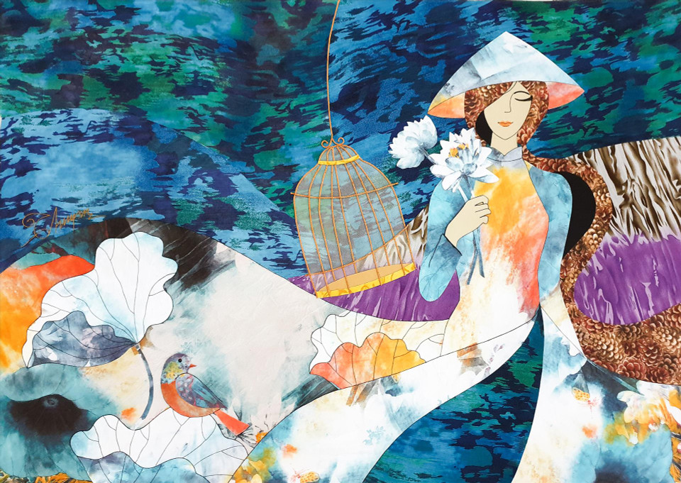 L'œuvre "La fleur de l'impermanence". 