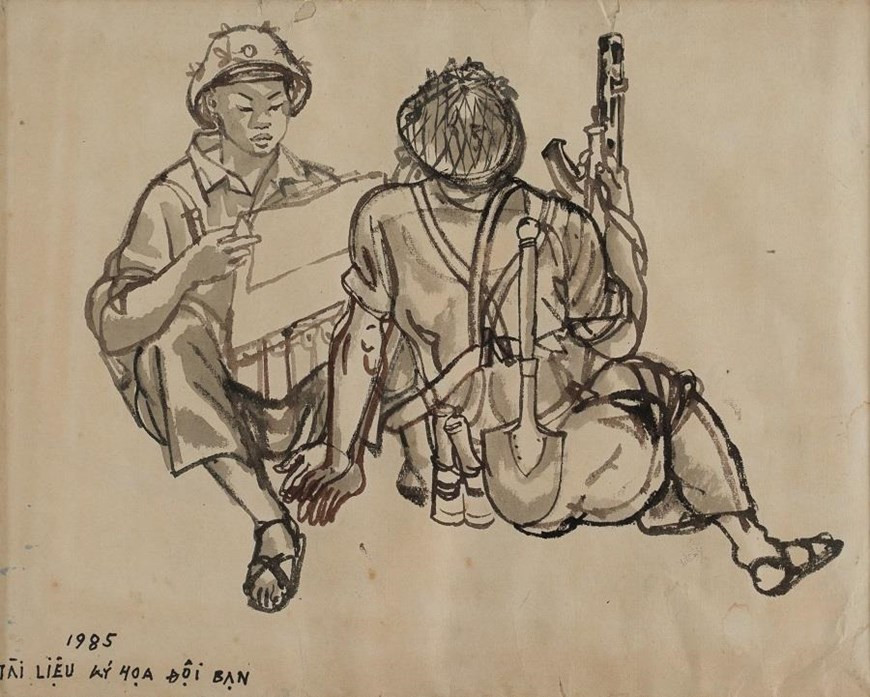 « Tai lieu ki hoa doi ban » du peintre Dao Duc, crée en 1985 