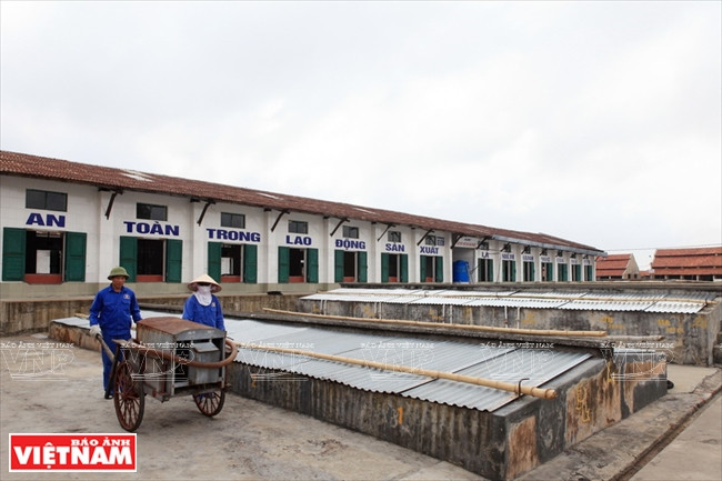 Plus on pénètre dans l’île de Cat Hai, plus on sent l’odeur forte du nuoc mam Cát Hải sortant des établissements de production. S’ajoutent à cela les panneaux qui apparaissent le long de la route à partir de l’embarcadère, invitant les visiteurs à découvrir cette spécialité de l’île. 