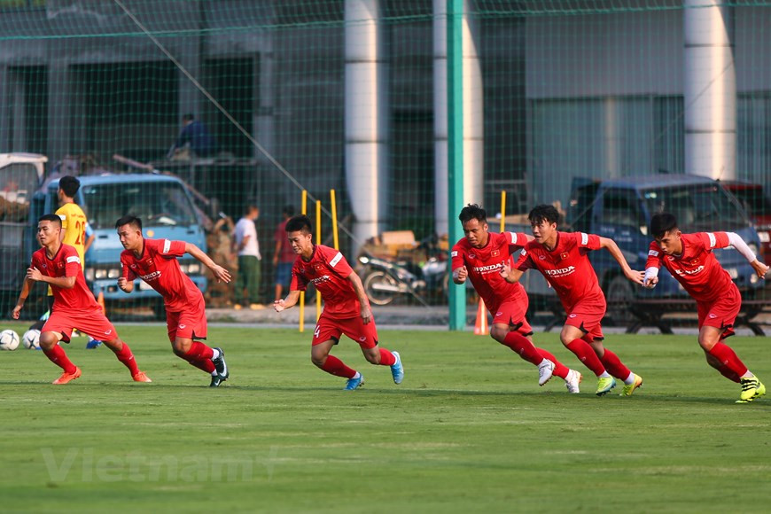 L'équipe nationale U22 s'entraîne. Photo: VNA
