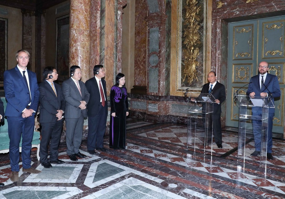 Après leur entretien, les deux Premier ministres ont eu une rencontre avec la presse