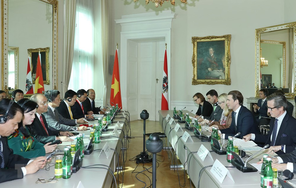 Entretien entre le chancelier Sebastian Kurz et le Premier ministre Nguyên Xuân Phuc.