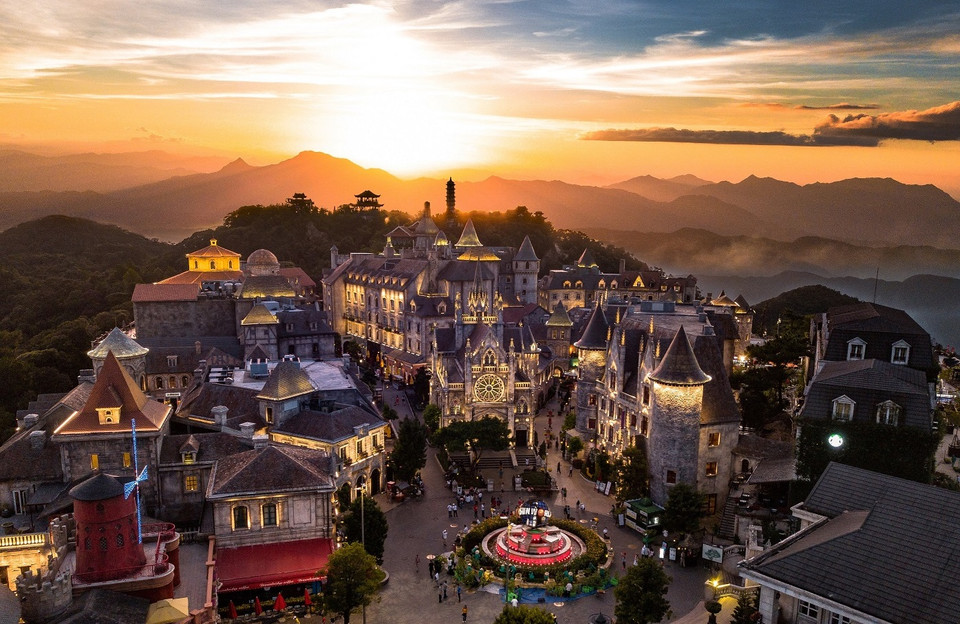 Le paysage magnifique de Ba Na Hills. 